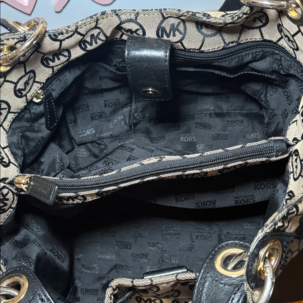 VINTAGE Y2K Michael Kors Ludlow Large Jacquard Signature Bag - Picture 7 of 14
